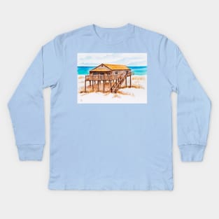 The Old Beach House Kids Long Sleeve T-Shirt